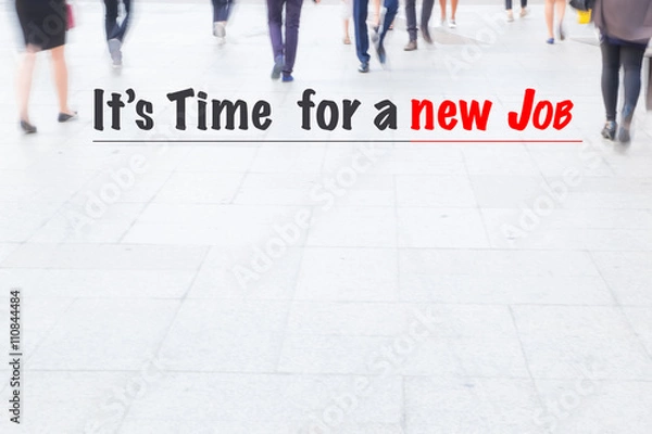 Obraz motion blur crowd walking