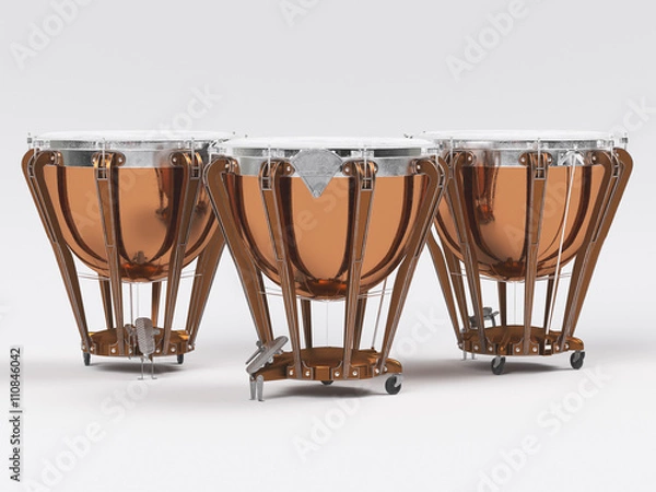 Obraz Kotły na białym renderowania 3d