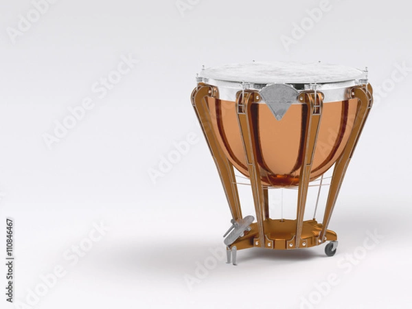 Fototapeta Timpani on white 3D rendering