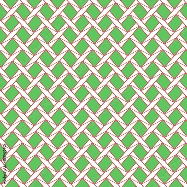 Obraz Seamless Pattern background, green geometric patterns 