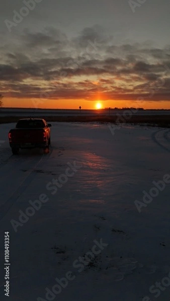 Fototapeta Cold Winter Sunset