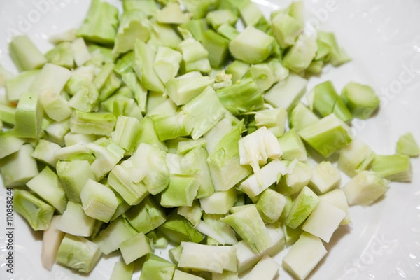 Obraz Closeup of cut broccoli stems