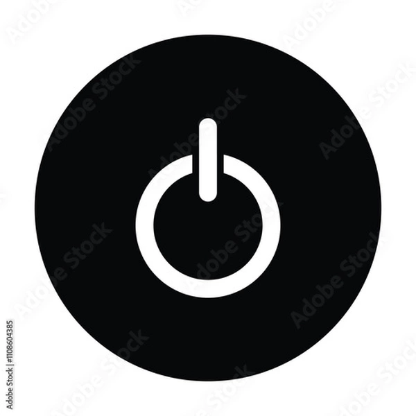Obraz Power Switch icon vector on white background