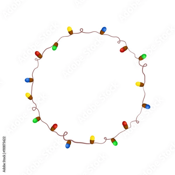 Obraz Christmas garland vector illustration