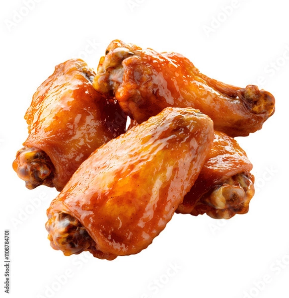 Obraz Cola chicken wings, isolated on white background