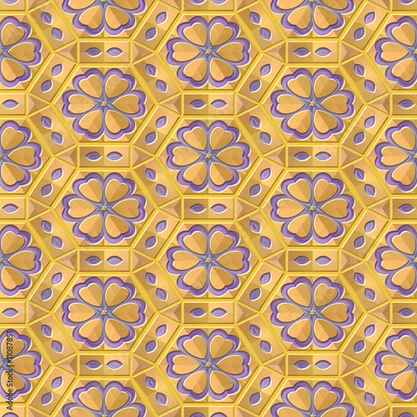 Fototapeta creamy flower pattern