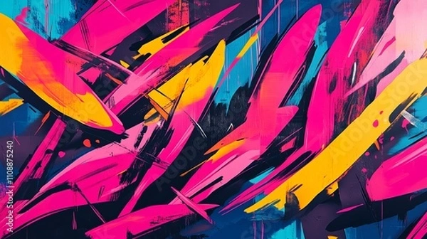 Fototapeta light, design, illustration, wallpaper, pattern, color, colorful, texture, triangle, art, vector, geometric, motion, red, orange, decoration, bright, backdrop, shape, rainbow, blue, night, explosion, 