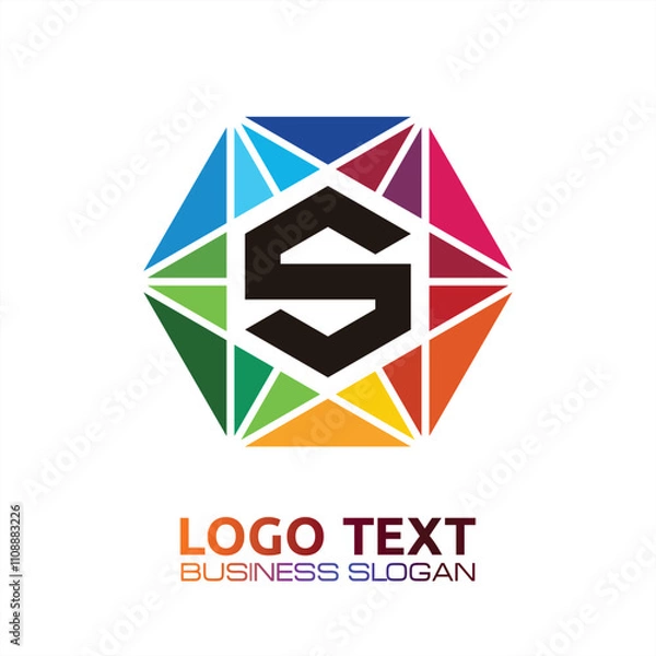 Fototapeta S  lettering logo is simple, easy to understand and authoritative
