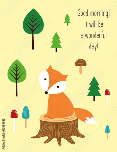 Fototapeta Fox in the forest