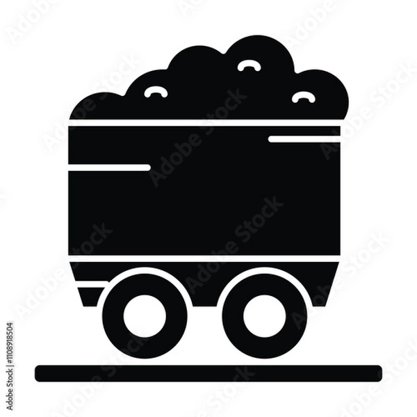 Obraz Heavy metal trucks icon vector on white background