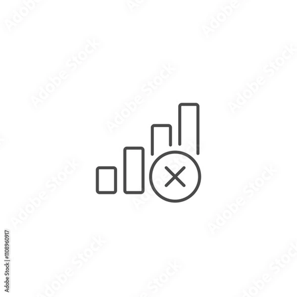 Obraz No signal icon template vector illustration
