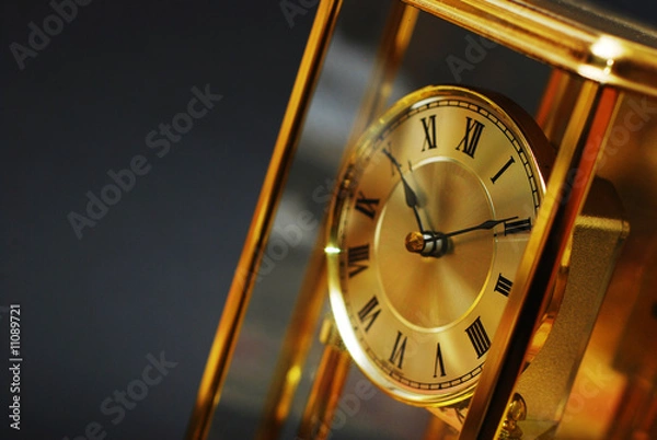Obraz Antique gold clock