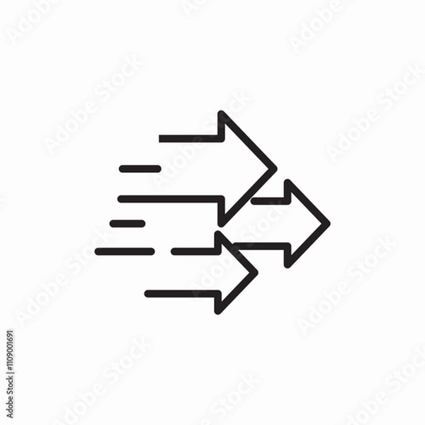 Obraz fast forward icon sign vector