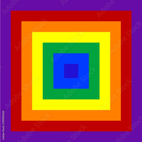 Fototapeta Psychedelic rainbow colorful squares background