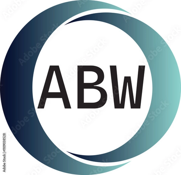 Obraz ABW circle concept logo design template