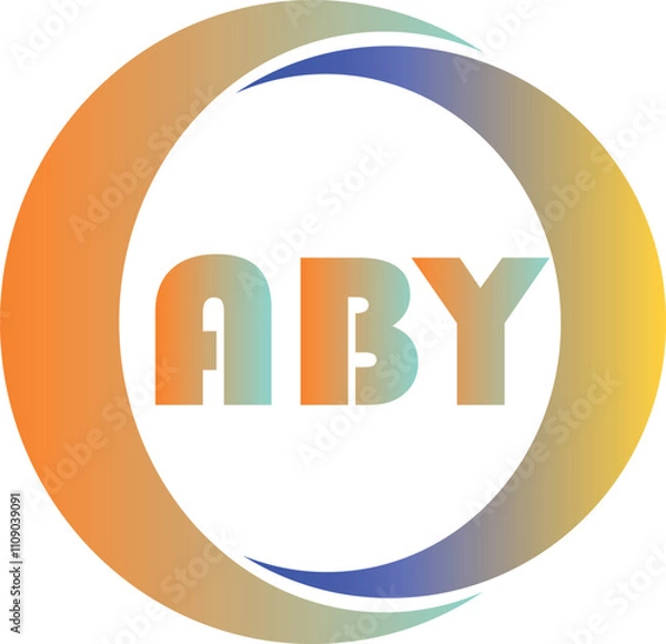 Obraz ABY circle concept logo design template