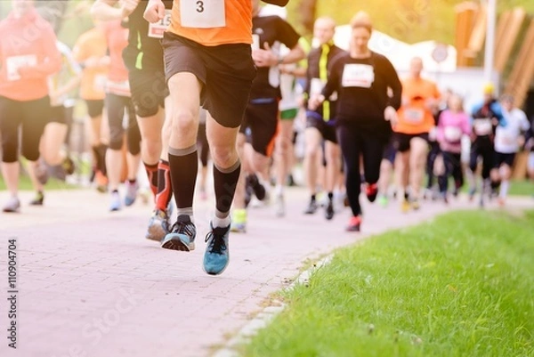 Fototapeta Summer running race in the park