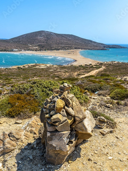 Fototapeta Südspitze von Rhodos mit den zwei Meeren Ägäis und Mittelmeer
