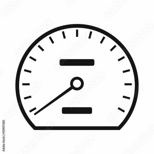 Fototapeta Speedometer icon in simple style
