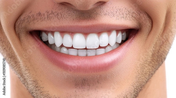 Obraz Radiant Confidence: Close-Up of a Perfect Smile