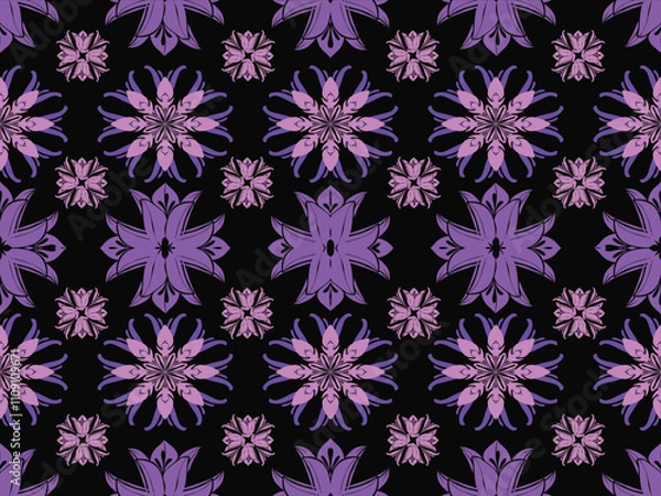 Fototapeta Seamless traditional background design. native pattern Tribal pattern graphics, black and white pattern