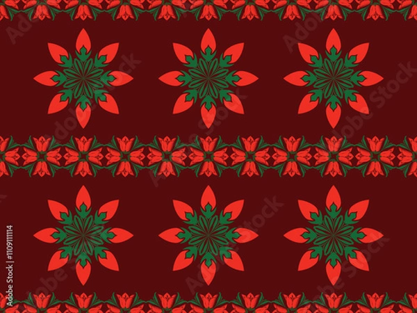 Fototapeta Seamless traditional background design. native pattern Tribal pattern graphics, black and white pattern