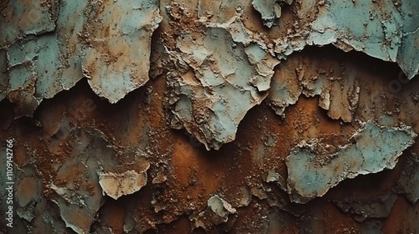 Obraz Rusty Stone and Metal Surface Texture Background for Design Projects