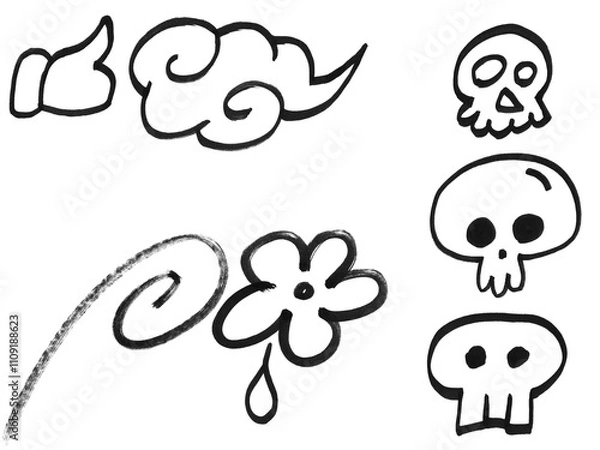 Obraz Marker drawing, marker picture, marker design pattern