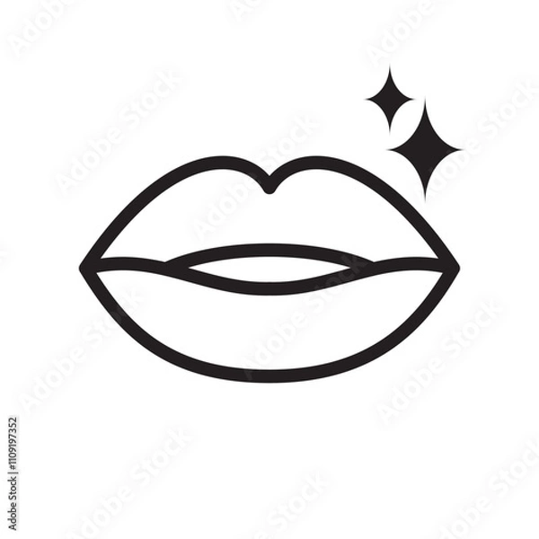 Obraz lip shine icon 
