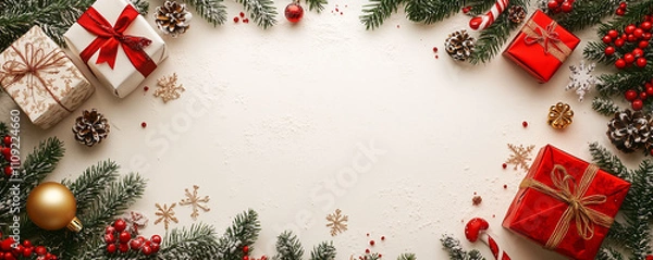 Obraz Christmas Celebration banner background 5:2