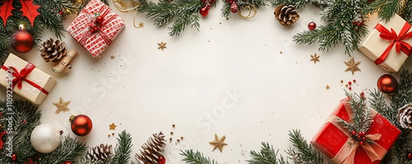 Obraz Christmas Celebration banner background 5:2
