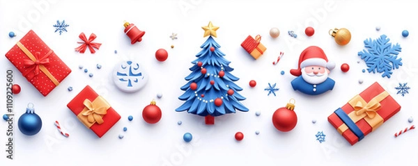 Obraz Christmas Celebration banner background 5:2