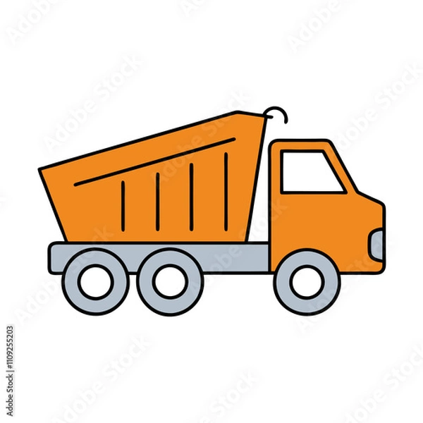 Obraz dump truck  vector illustration