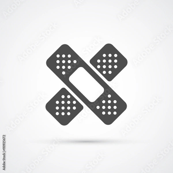 Obraz Medical plaster flat trendy icon. Vector