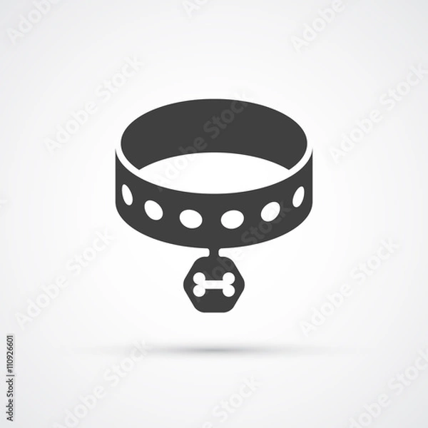 Obraz Dog collar flat trendy icon. Vector