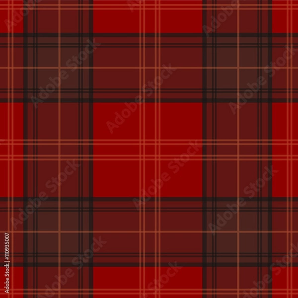 Fototapeta Seamless scotch pattern seamless - red tone