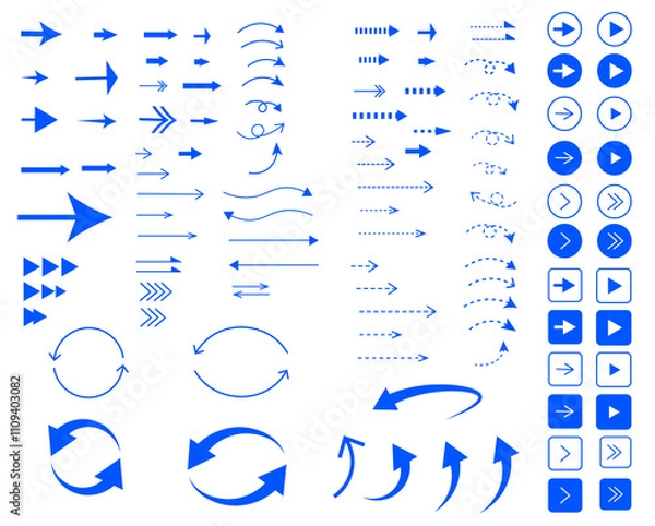 Obraz 色んなやじるしセット（青）