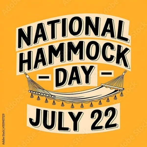 Obraz National Hammock Day Celebrated On July Twenty Two