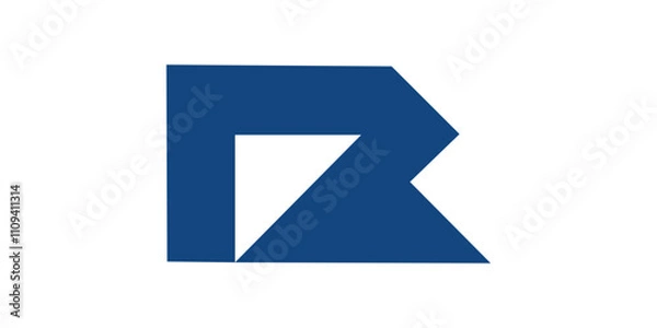 Fototapeta logo initial R icon vector image