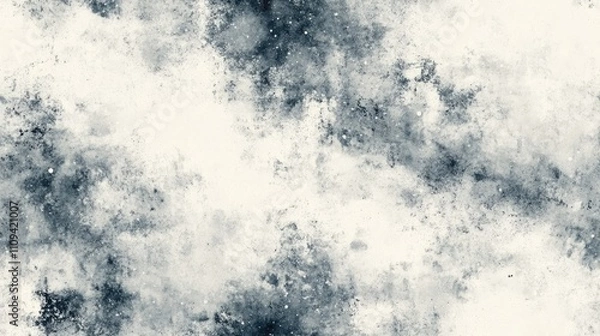 Fototapeta Seamless pattern of white icy background with abstract snow watercolor featuring an old grungy effect ideal for creative wallpaper designs