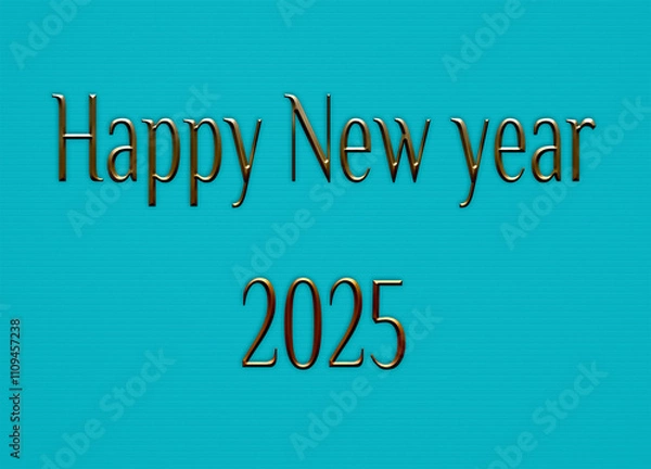 Fototapeta happy new year 2025 greeting card design, background, with gold text, banner, poster, web, calendar, social media post