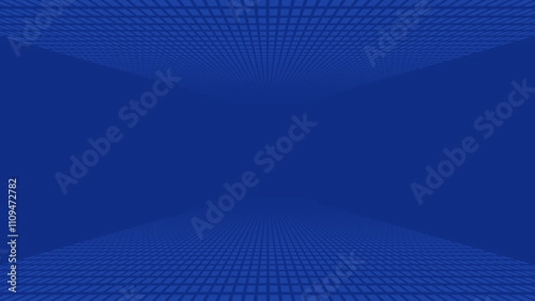 Fototapeta Lighting squares pattern news background with blue striped texture blue technology background
