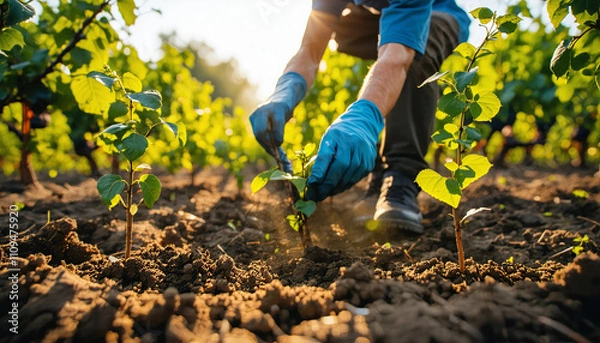 Obraz person working in the garden