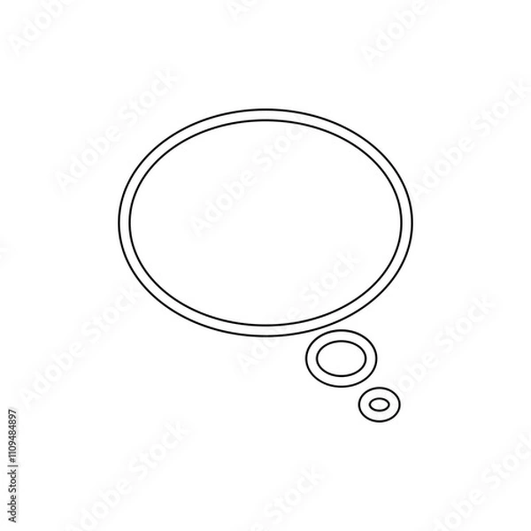 Fototapeta Message bubble icon in line style