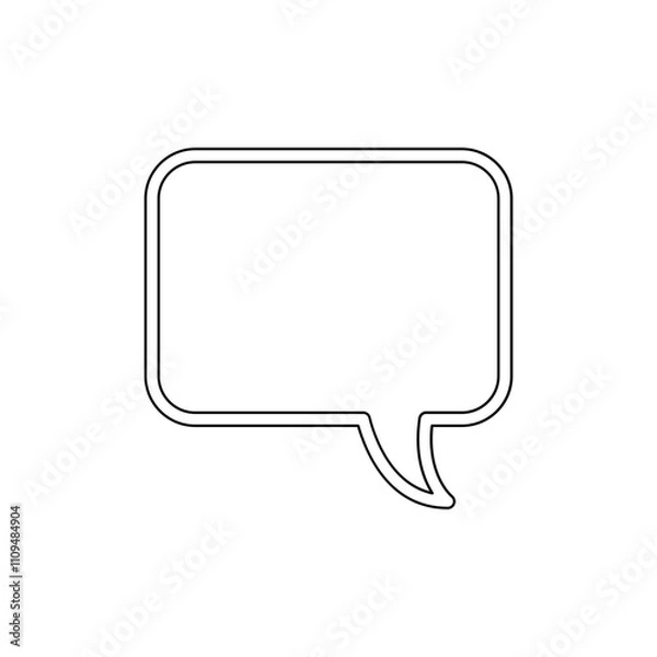 Obraz Chat bubble icon in line style