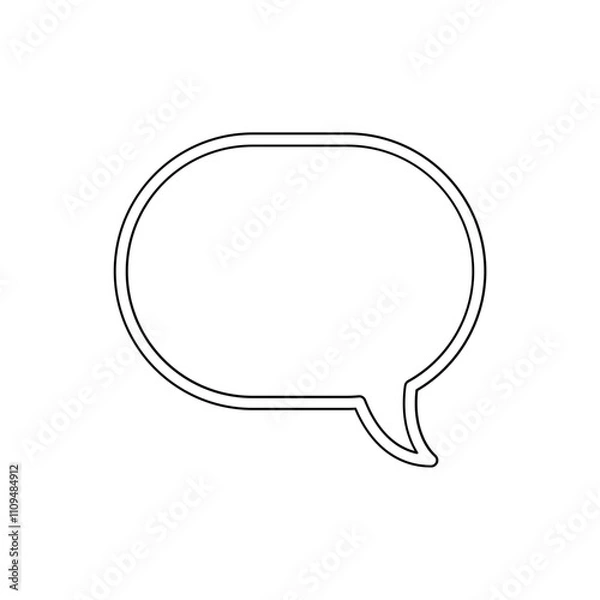 Obraz Chat bubble icon in line style