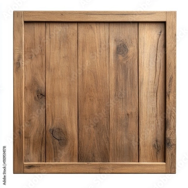 Obraz A wooden frame with leaves carved into it