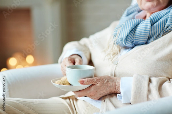 Fototapeta Tea with cookie