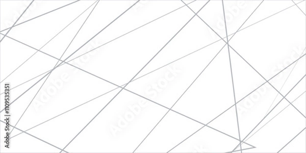 Fototapeta Abstract geometric lines background. Abstract grey and silver random chaotic liens with many squares and triangles shape background.