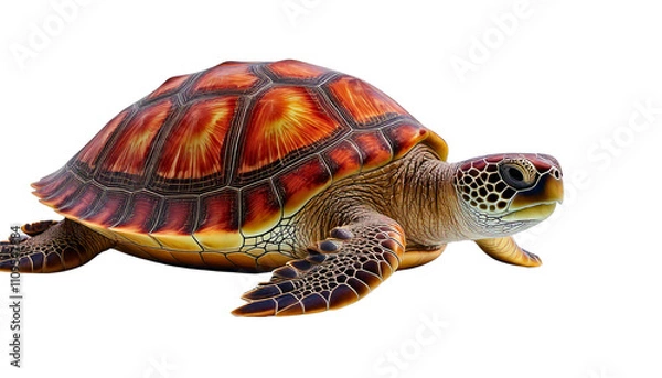 Fototapeta Colorful digital artwork of an intricate turtle design